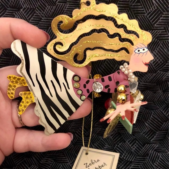Silvestri Fanciful Flight ZEBRA SHOPPER Ornament by Karen Rossi NEW - Picture 8 of 13